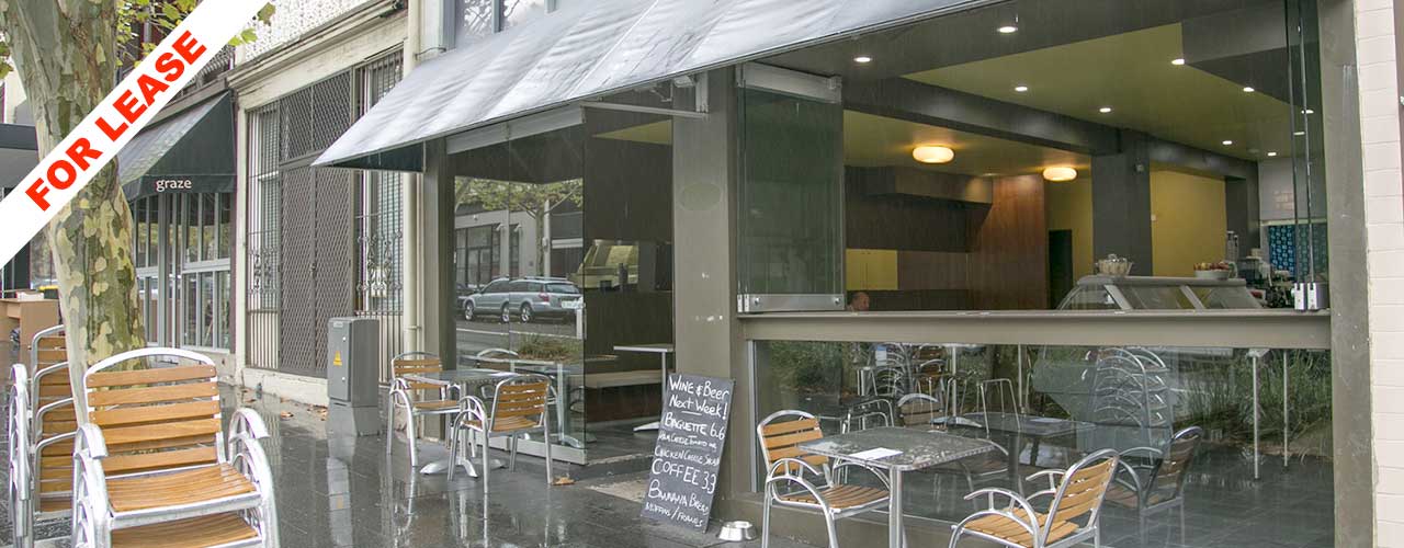 188 Harris Street shop front with awning and outdoor footpath seating